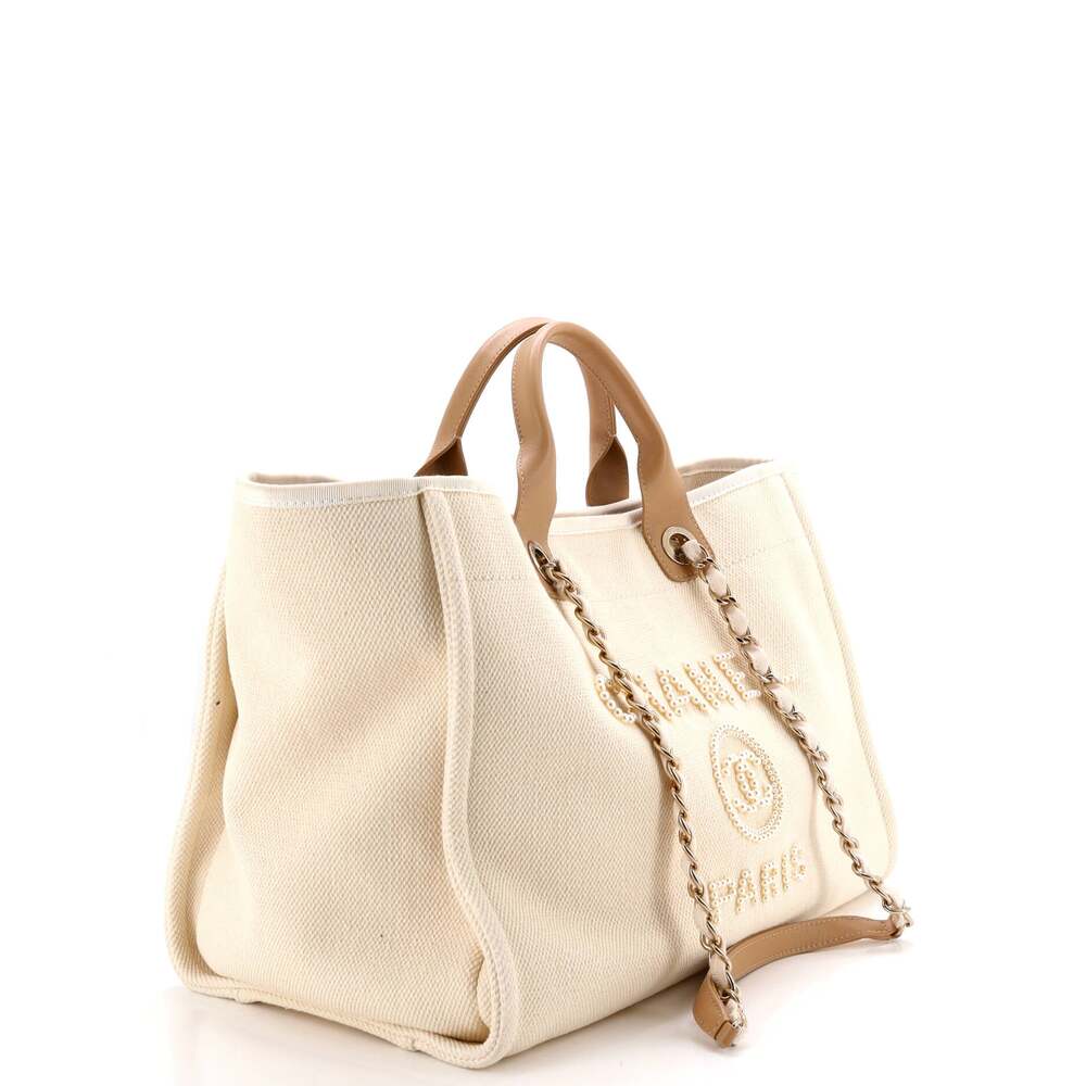 Chanel Deauville Tote Pearl Embellished #269218C47B - Picture 2 of 7